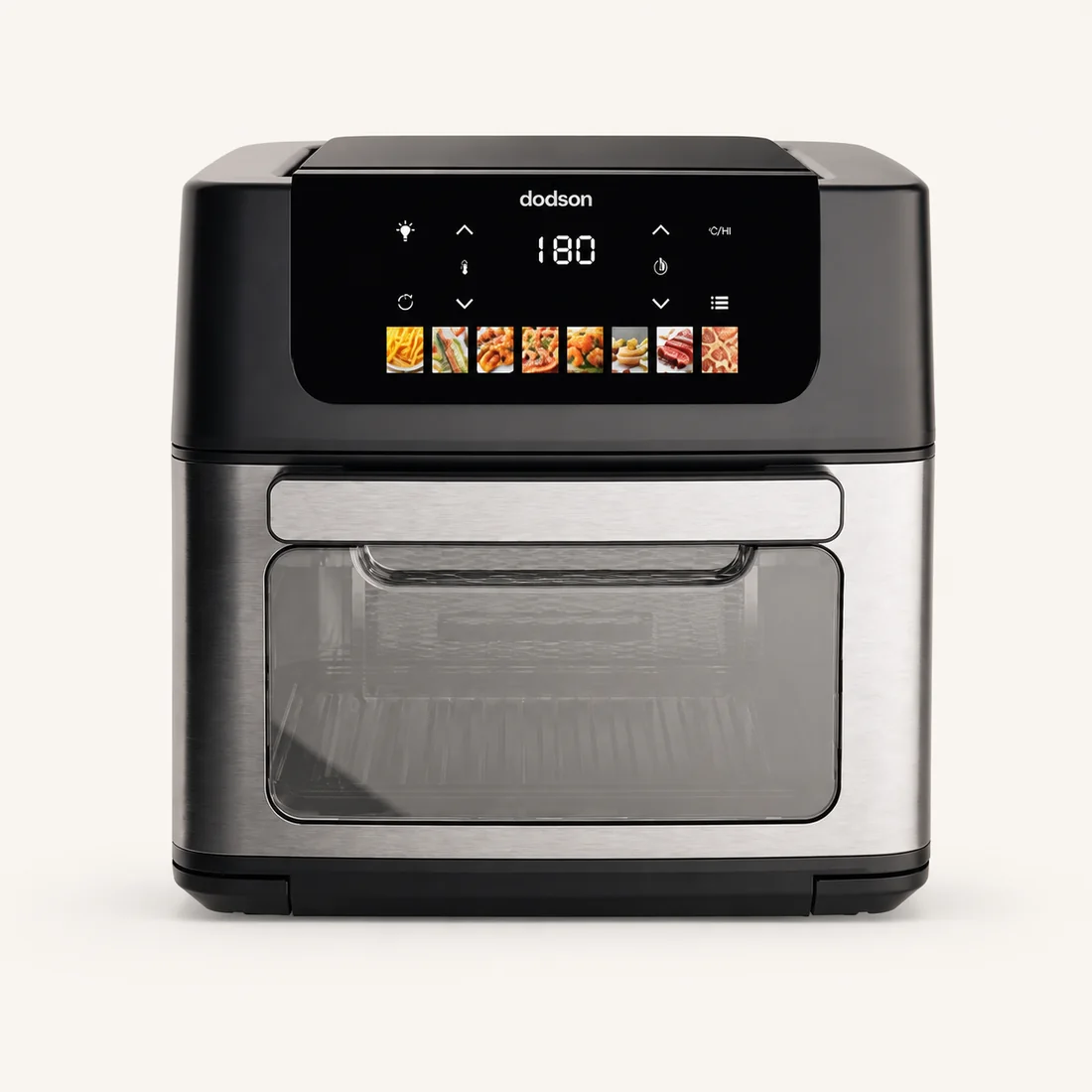 Dodson AF1635 air fryer in black and stainless steel